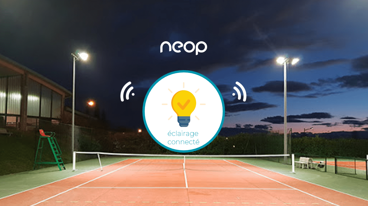 Eclairage des tennis intérieur extérieur connecte Neop