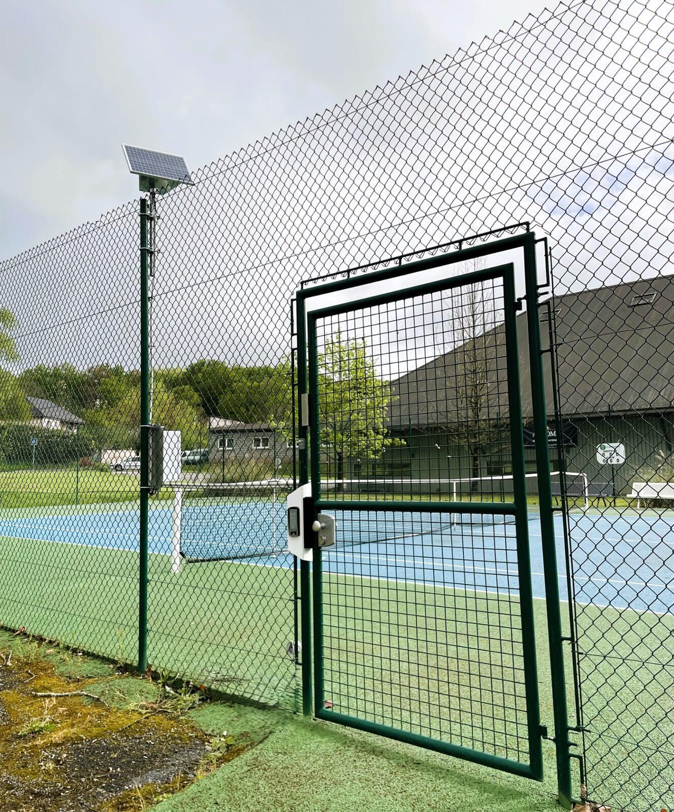 Compact solar installation for independent access control