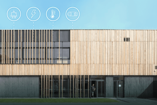 Façade d’un bâtiment supervisé : prises, énergie, température et éclairage